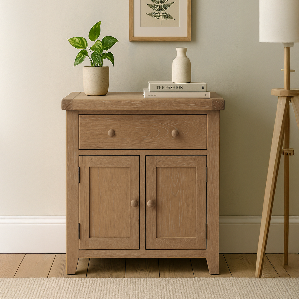Bath Whitewash Oak Small Sideboard