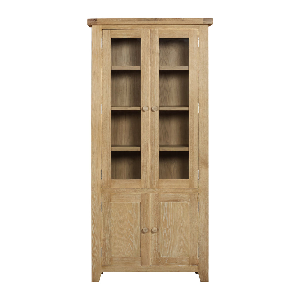 Bath Whitewash Oak Display Cabinet