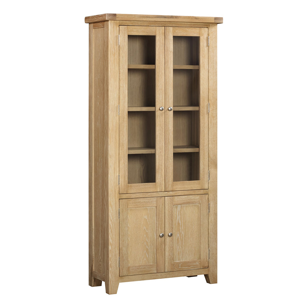 Bath Whitewash Oak Display Cabinet