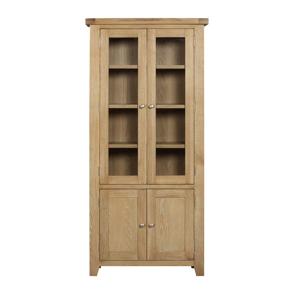 Bath Whitewash Oak Display Cabinet