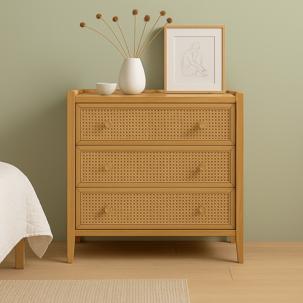 Bali Rattan 3 Drawer Chest