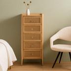 Bali Rattan 5 Drawer Tall Chest