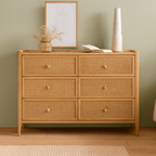 Bali Rattan 6 Drawer Chest