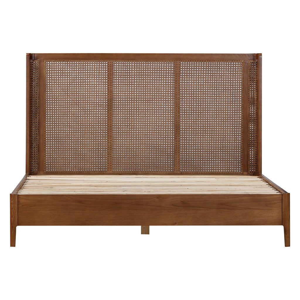Lombok Walnut Rattan 5ft Kingsize Bed