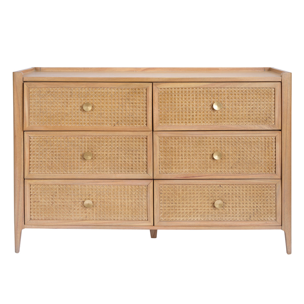 Bali Rattan 6 Drawer Chest
