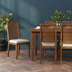 Lombok Walnut Rattan Dining Table (1.4m)