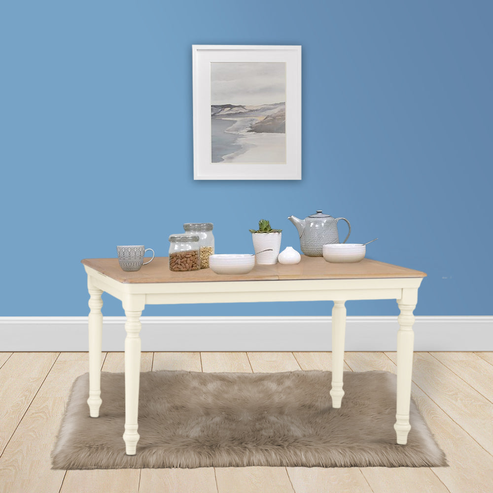 Brighton Warm White Painted Extending Dining Table (1.8 m-2.3 m) - Grade B