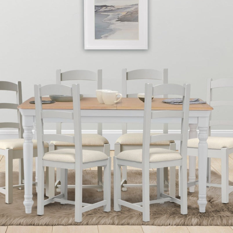 Brighton Grey Painted Extending Dining Table (1.8 m-2.3 m) - Grade B