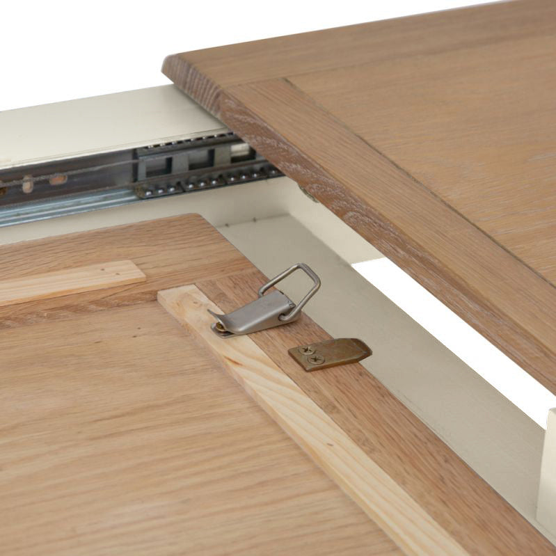 Brighton Warm White Painted Extending Dining Table (1.4 m-1.8 m) - Grade B