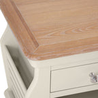 Brighton Warm White Painted Lamp Table with Magazine Holder - Grade B