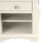 Brighton Warm White Painted Lamp Table with Magazine Holder - Grade B
