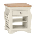 Brighton Warm White Painted Lamp Table with Magazine Holder - Grade B