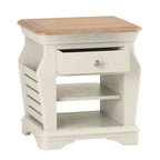 Brighton Warm White Painted Lamp Table with Magazine Holder - Grade B