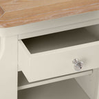 Brighton Warm White Painted Lamp Table with Magazine Holder - Grade B