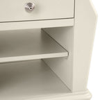 Brighton Warm White Painted Lamp Table with Magazine Holder - Grade B