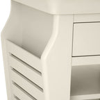 Brighton Warm White Painted Lamp Table with Magazine Holder - Grade B