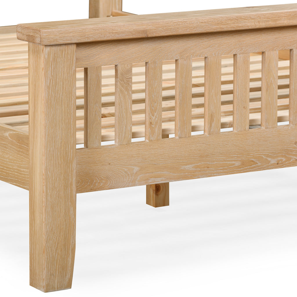 Bath Whitewash Oak Double Bed