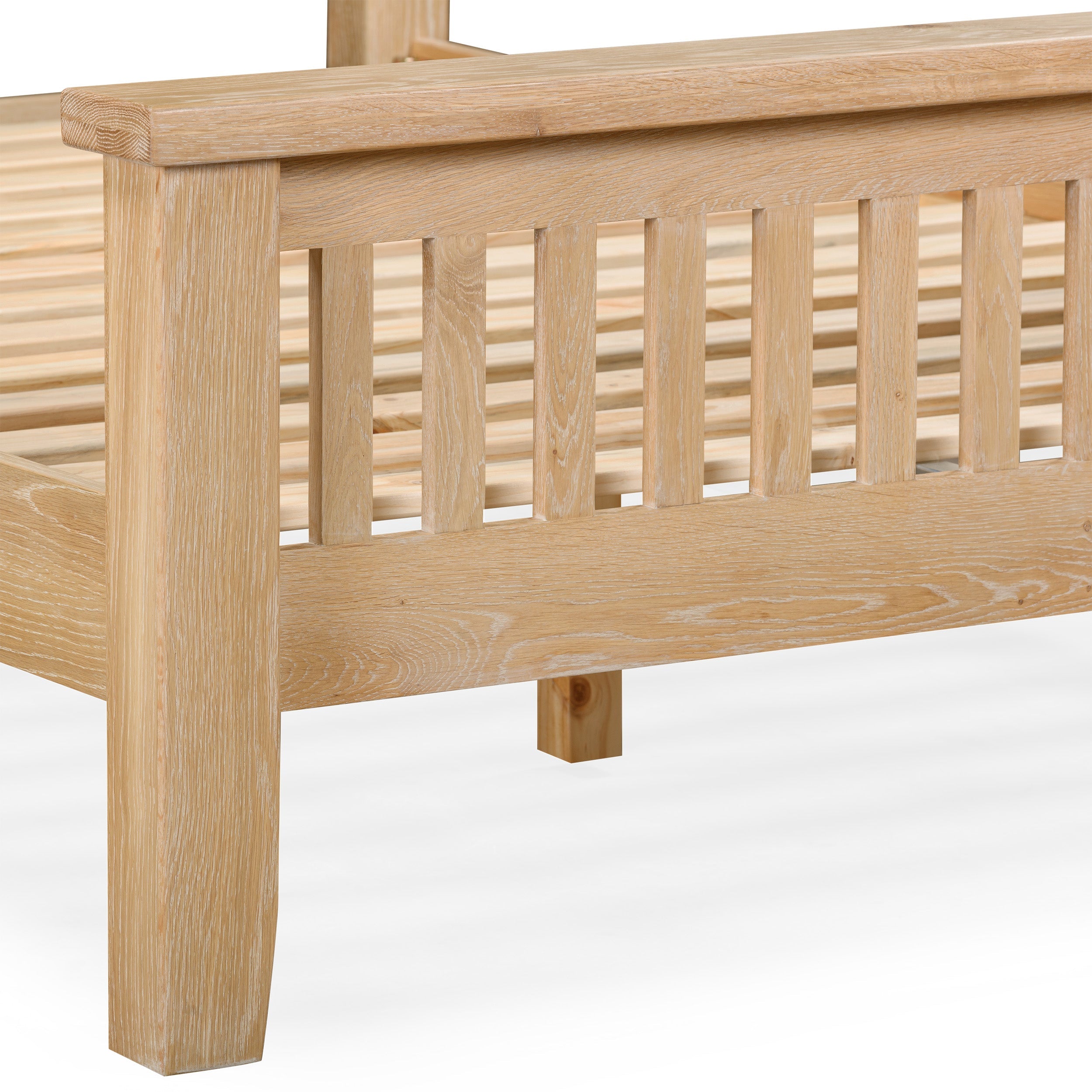 Bath Whitewash Oak Double Bed