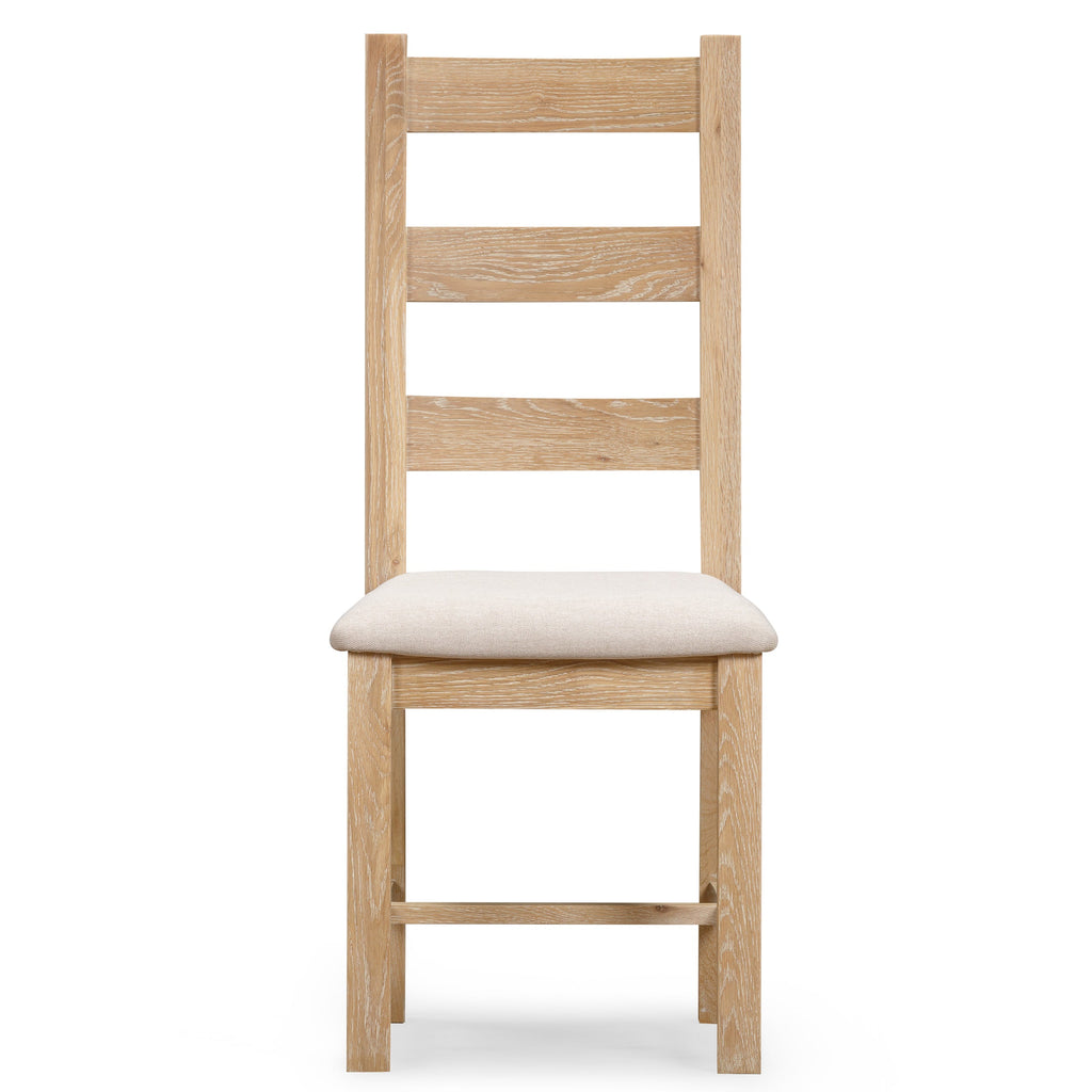 Bath Whitewash Oak Fabric Dining Chair