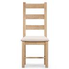 Bath Whitewash Oak Fabric Dining Chair