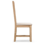 Bath Whitewash Oak Fabric Dining Chair