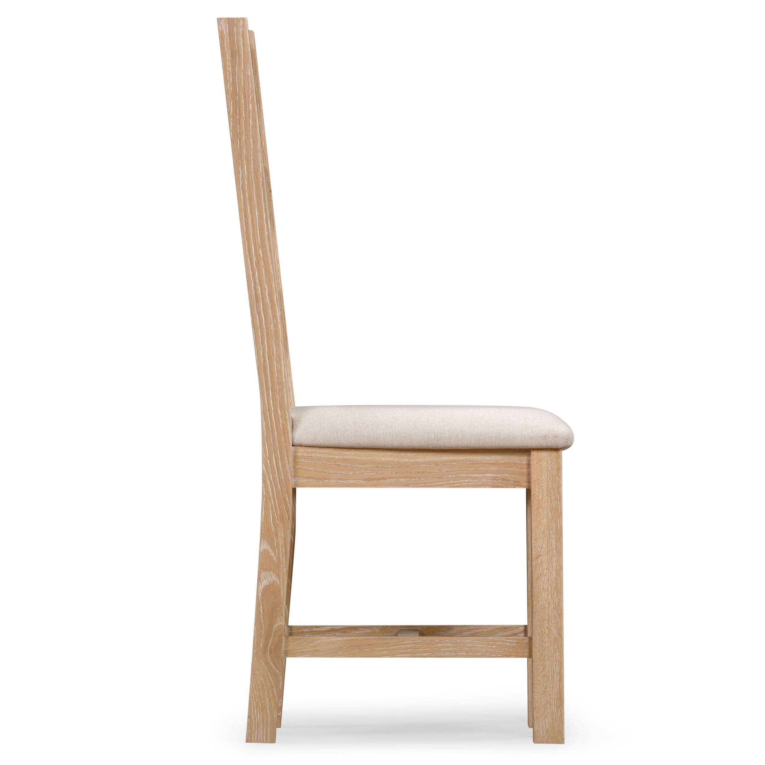 Bath Whitewash Oak Fabric Dining Chair