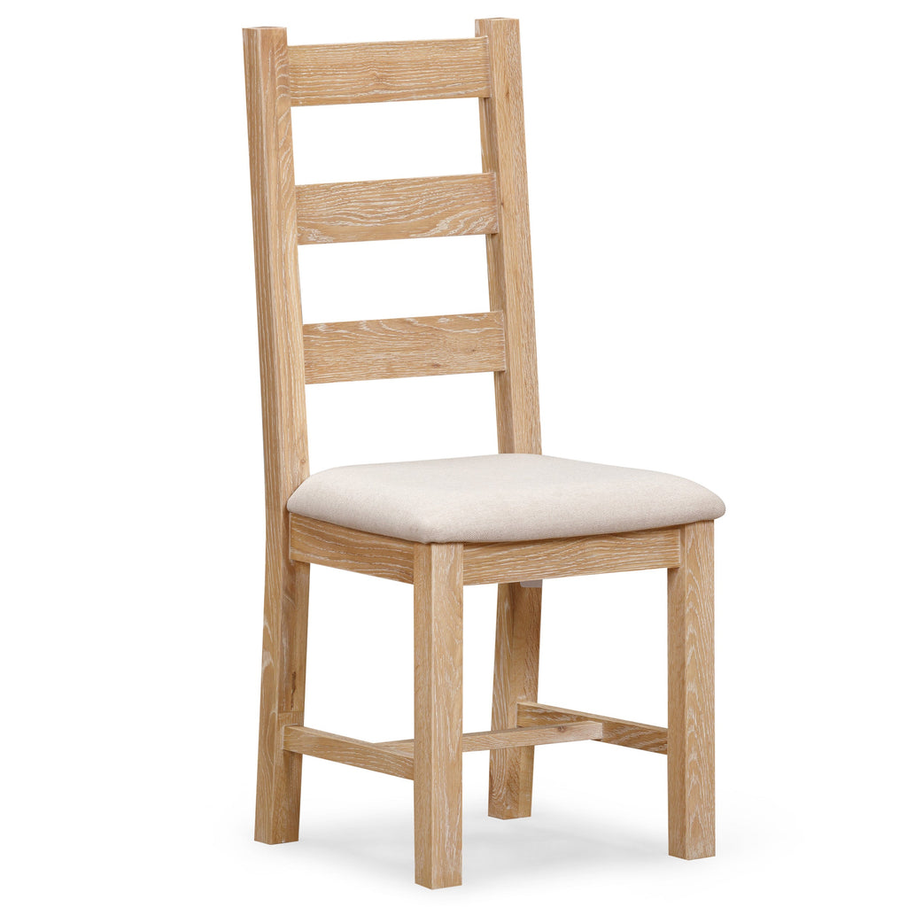 Bath Whitewash Oak Fabric Dining Chair