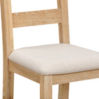 Bath Whitewash Oak Fabric Dining Chair