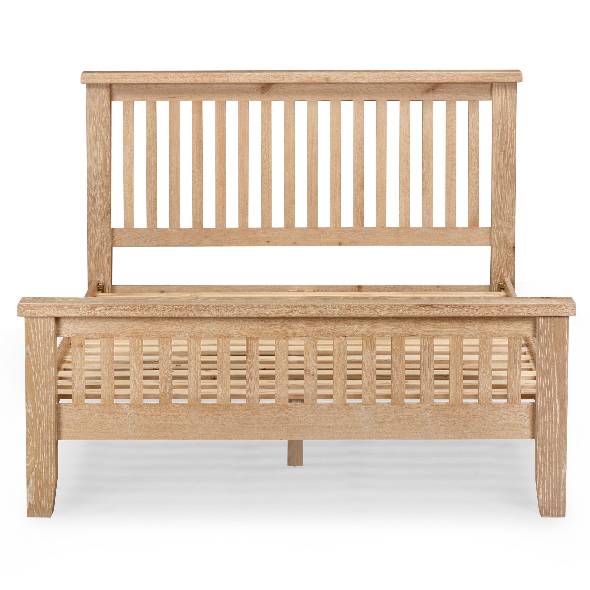 Bath Whitewash Oak Kingsize Bed