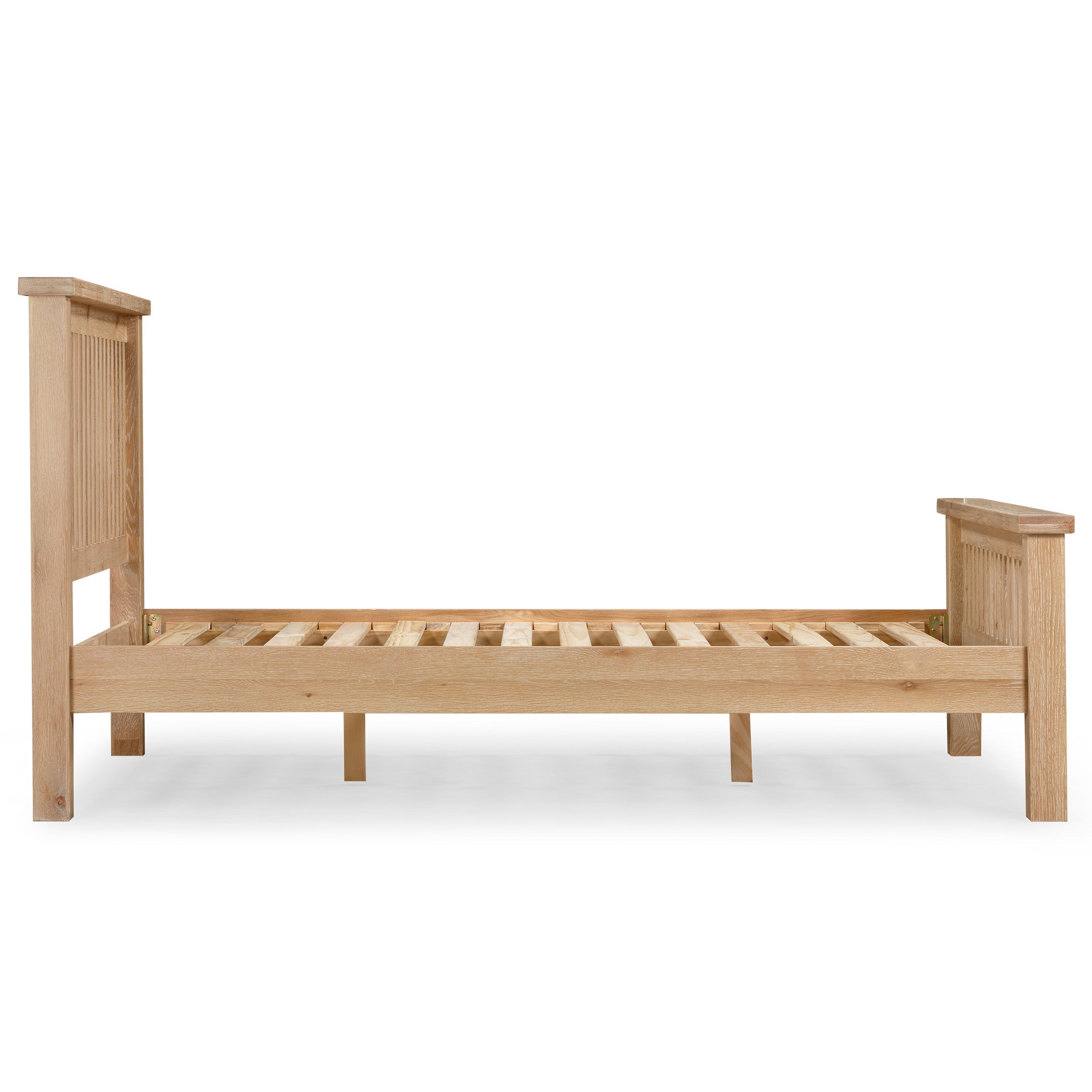 Bath Whitewash Oak Kingsize Bed