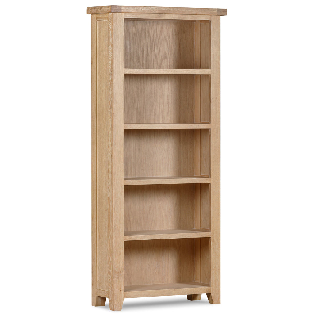 Bath Whitewash Oak Large Bookcase