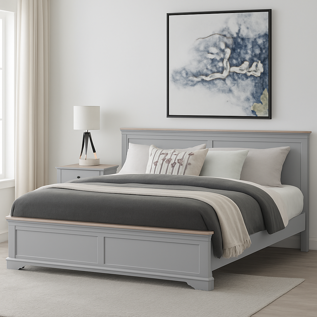 Brighton Grey Painted 5ft Kingsize Bed - Grade B