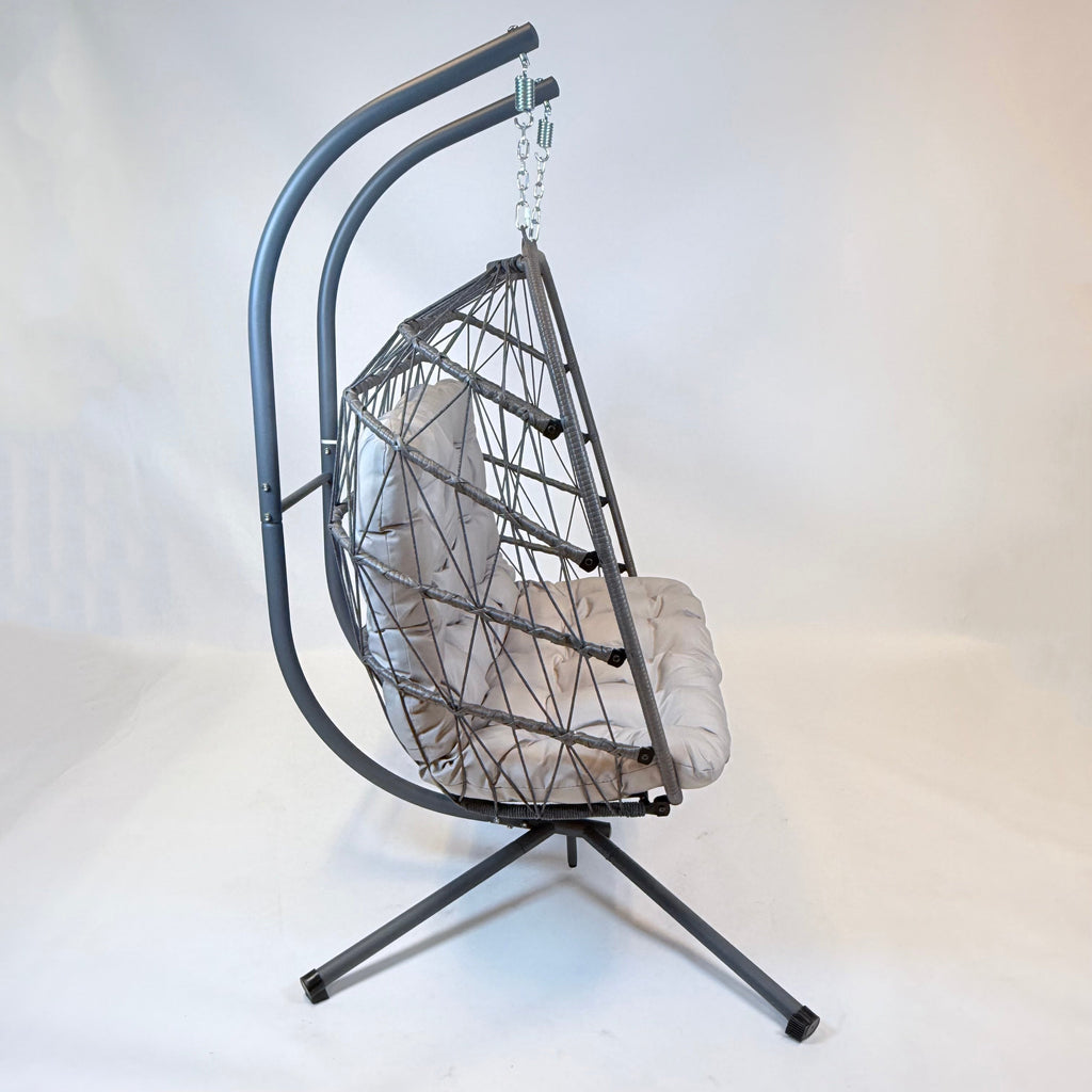 Brisbane Hanging Double Egg Chair | Grey