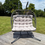 Brisbane Hanging Double Egg Chair | Grey