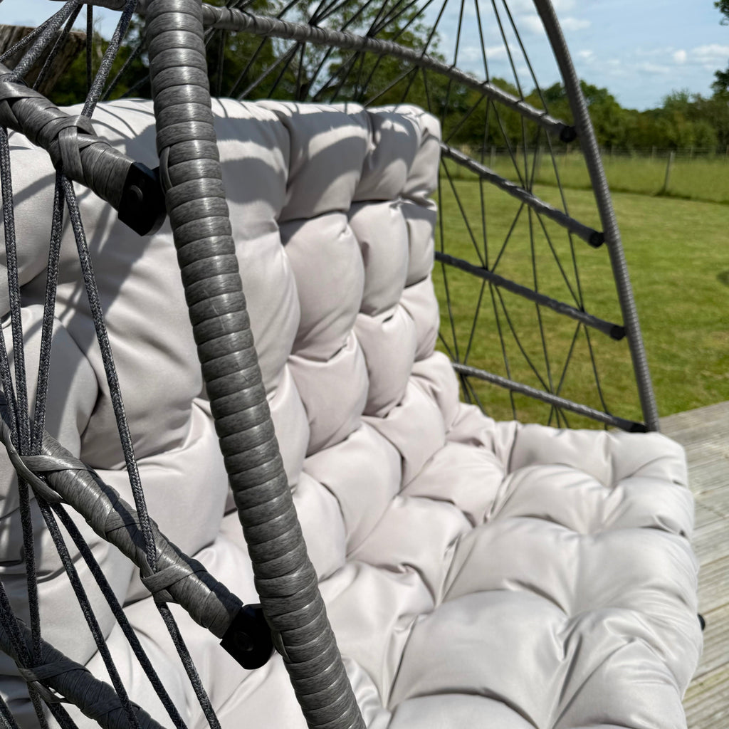 Brisbane Hanging Double Egg Chair | Grey