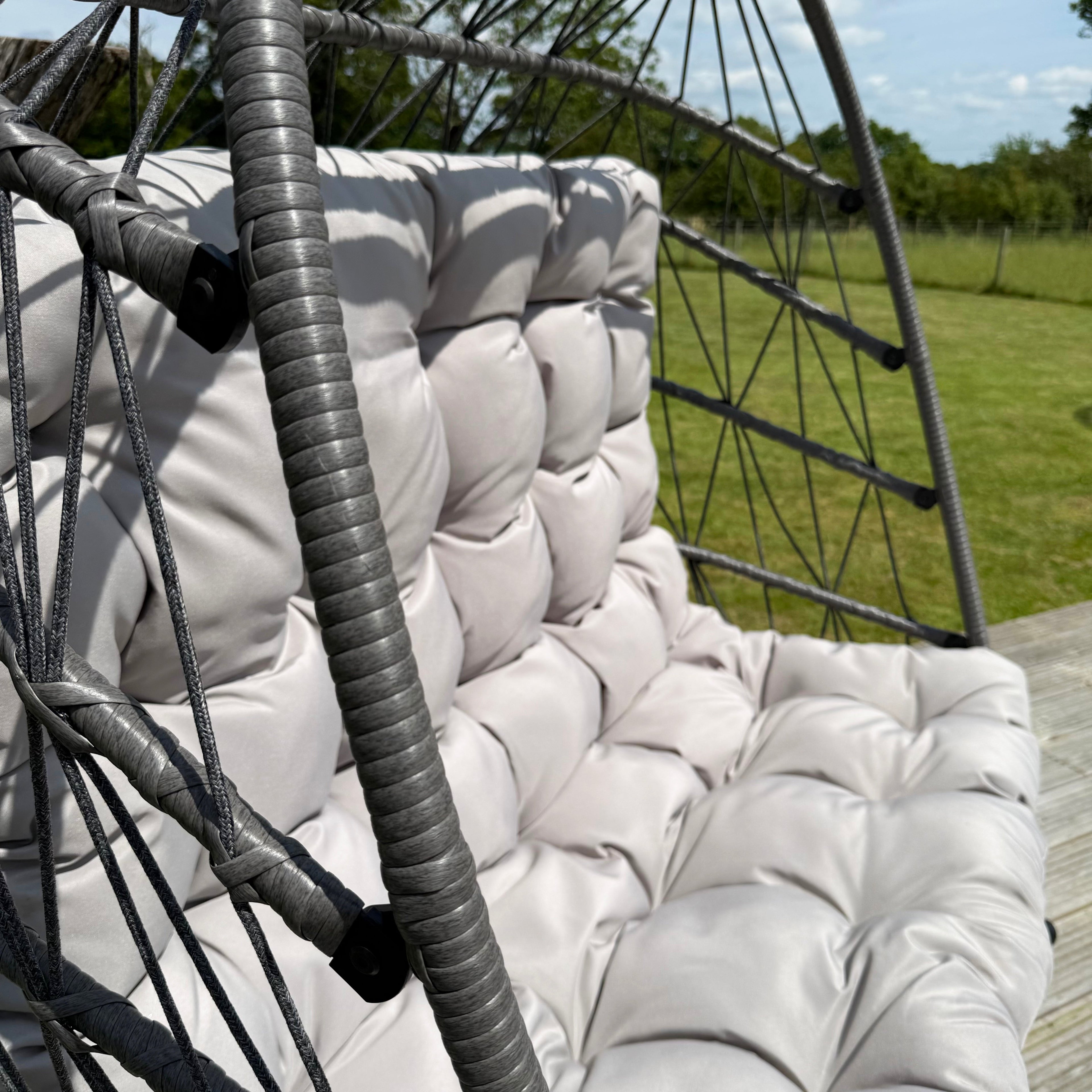 Brisbane Hanging Double Egg Chair | Grey