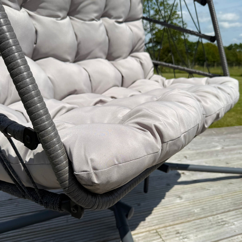 Brisbane Hanging Double Egg Chair | Grey