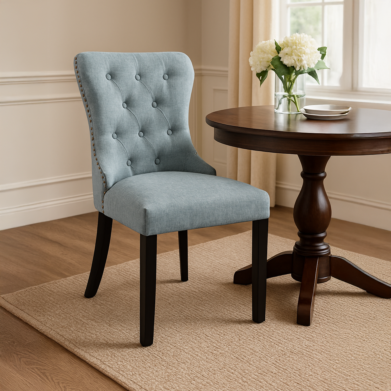 Broadway Livid Button Back Dining Chair (Set of 2)