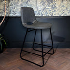 Bromley Industrial Bar Stool | Grey