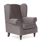 Buxton Velvet Charcoal Wingback Armchair