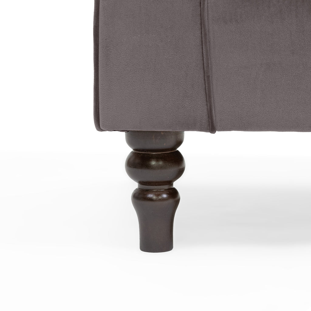 Buxton Velvet Charcoal Wingback Armchair