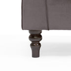 Buxton Velvet Charcoal Wingback Armchair