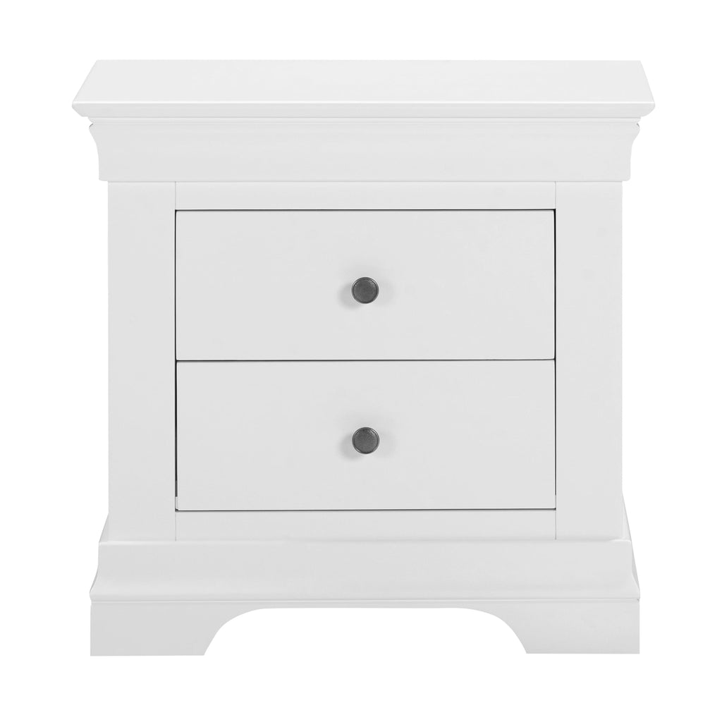 Chantilly Warm White Jumbo Bedside Table