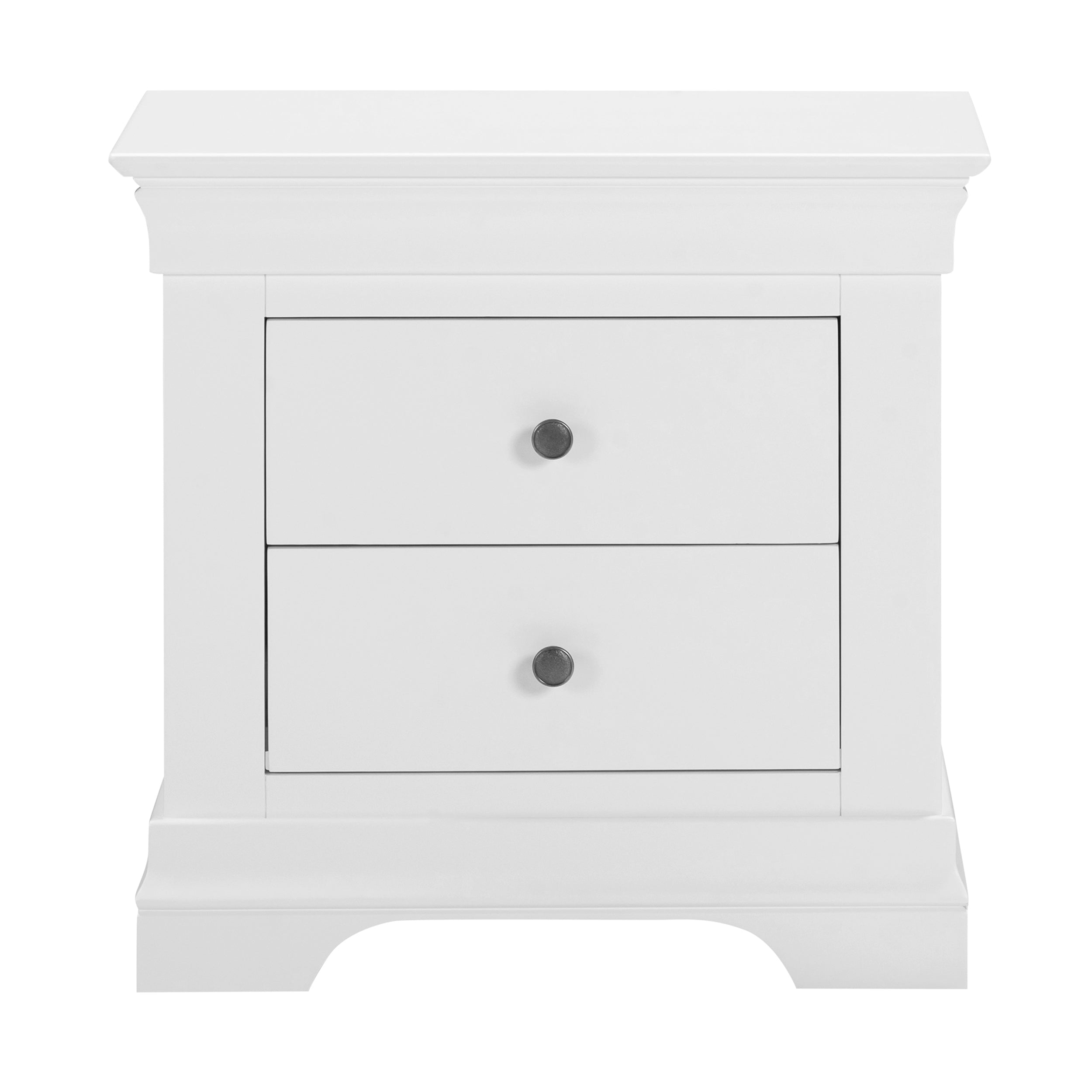 Chantilly Warm White Jumbo Bedside Table