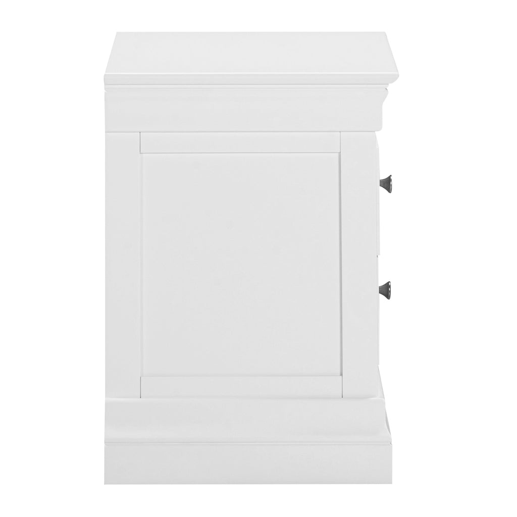 Chantilly Warm White Jumbo Bedside Table