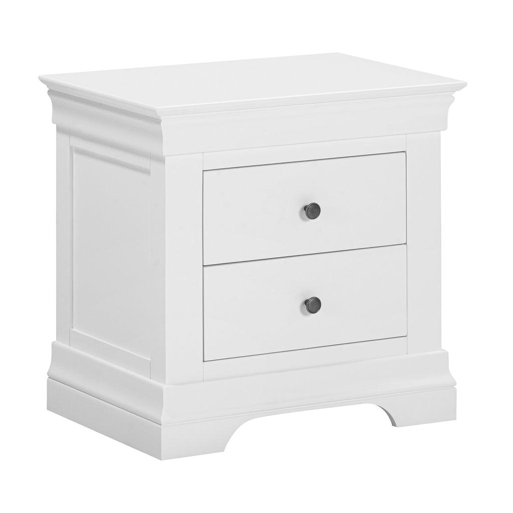 Chantilly Warm White Jumbo Bedside Table