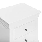 Chantilly Warm White Jumbo Bedside Table