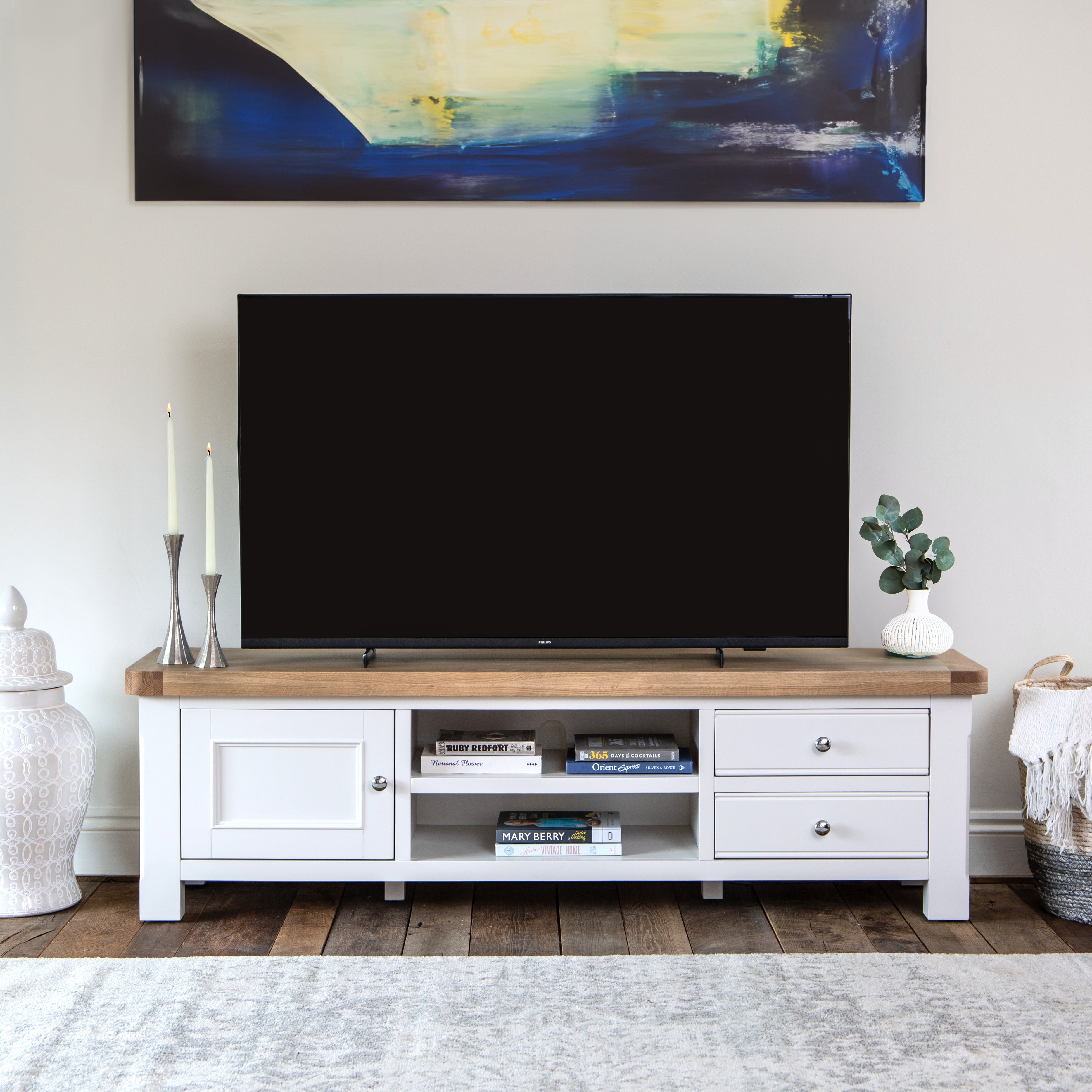 Clover Painted Large TV Unit