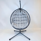 Cairns Deluxe Rope Hanging Egg Chair | Grey