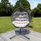 Cairns Deluxe Rope Hanging Egg Chair | Grey